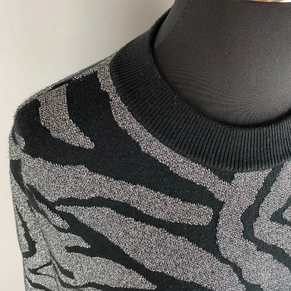 H&M Sweater Top Womens M Metallic Sparkle Holiday Christmas New Years Party - Picture 2 of 12